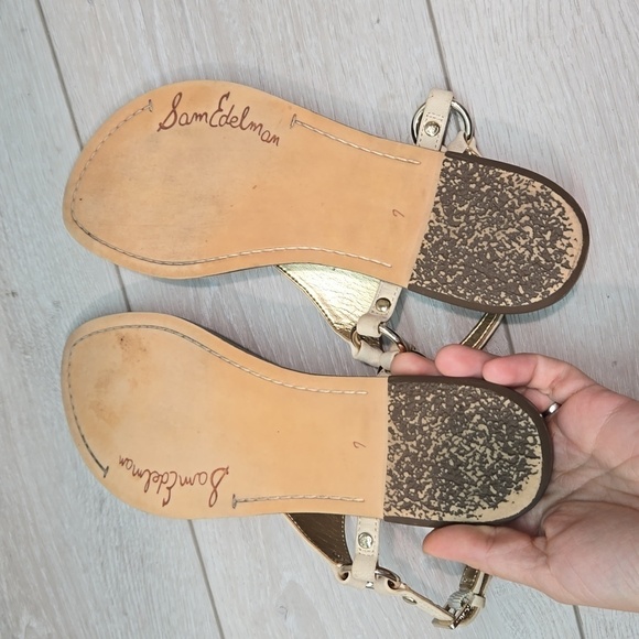 Sam Edelman Womens Greta T strap Leather Sandals flip flop shoes sz 7M - Picture 10 of 10